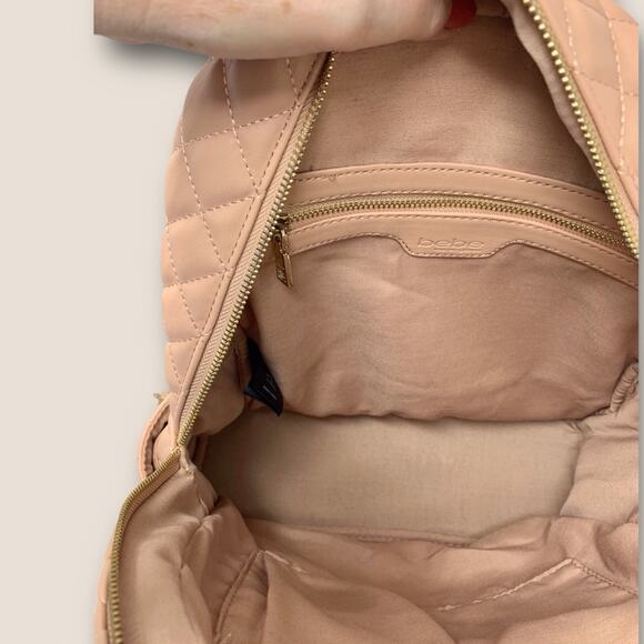 Bebe NWOT Pink Backpack Danielle Barbiecore Bag  Balletcore Purse - Picture 7 of 10